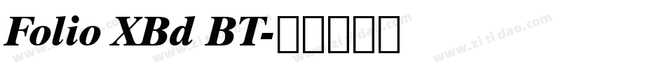 Folio XBd BT字体转换